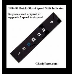 1984-87 Buick Shifter plate indicator replacement